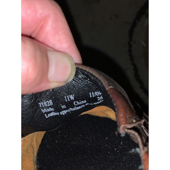 Men's Dress Shoes Bostonian Sz 11 Brown Leather First Flex Non-Slip EUC - Picture 6 of 7